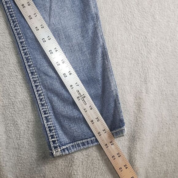 Silver Jeans Womens 25W Blue Suki Surplus Light Wash Denim Capris - Picture 6 of 12